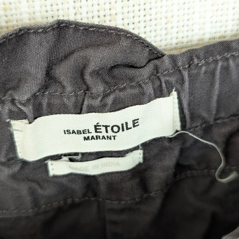 Isabel Marant Etoile Lecia Pants Womens 44/US12 Faded Black Tapered Ankle - Picture 4 of 11
